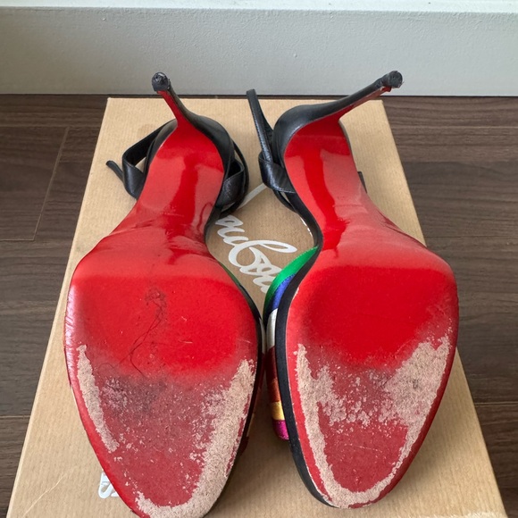 Christian Louboutin Red and Orange Heels Elegant Design - Picture 6 of 8